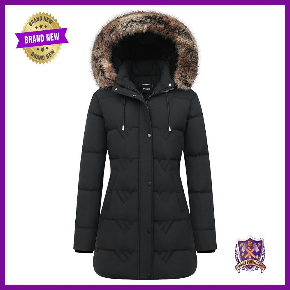 Women's Waterproof Insulated Long Parka with Detachable Hood Winter Coat